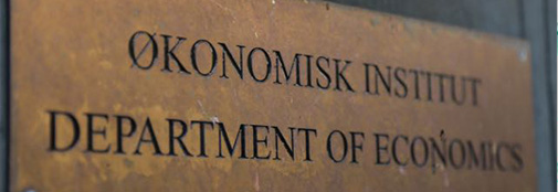 Door sign of the Department of Economics